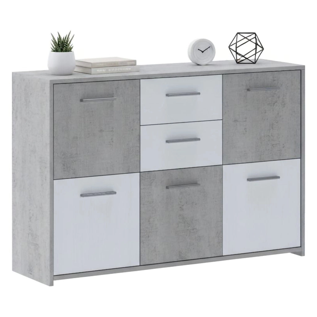 Madia Pineto, Credenza 2 Cassetti, 114x33x78h cm Bianco