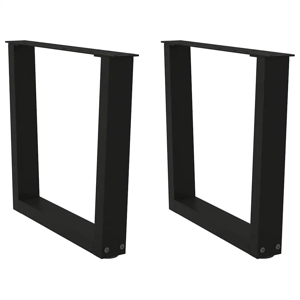 Gambe per Tavolino da CaffÃ¨ a Forma di V 2 pz Nere 60x(42-43,3) cm Acciaio
