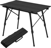 Tavolo da campeggio pieghevole in alluminio, con sacchetto di stoccaggio, regolabile in altezza, 90 x 522 x 45 - 72 cm Tavolo da viaggio