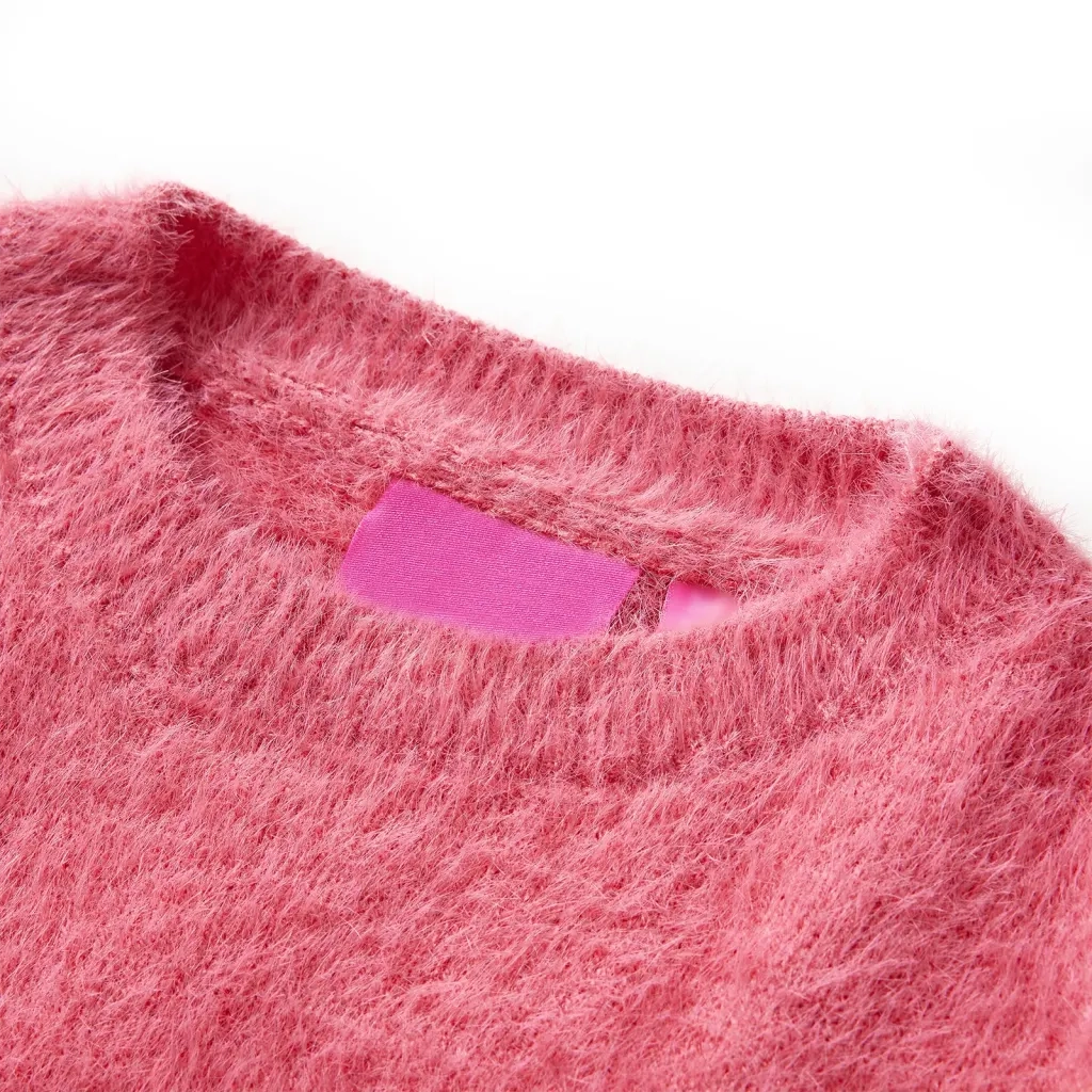 Maglione da Bambina Lavorato a Maglia Rosa Antico 140 14757