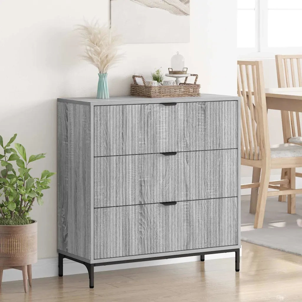 Credenza Grigio Sonoma 79,5 x 33 x 82 cm Legno multistrato 883440