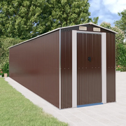 Capanno da Giardino Marrone Scuro 192x855x223cm Acciaio Zincato cod mxl 45239