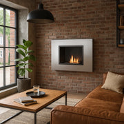 Nordic Flame, Biocamino da parete Grigio (17cm X 78cm H. 54cm) | Duzzle