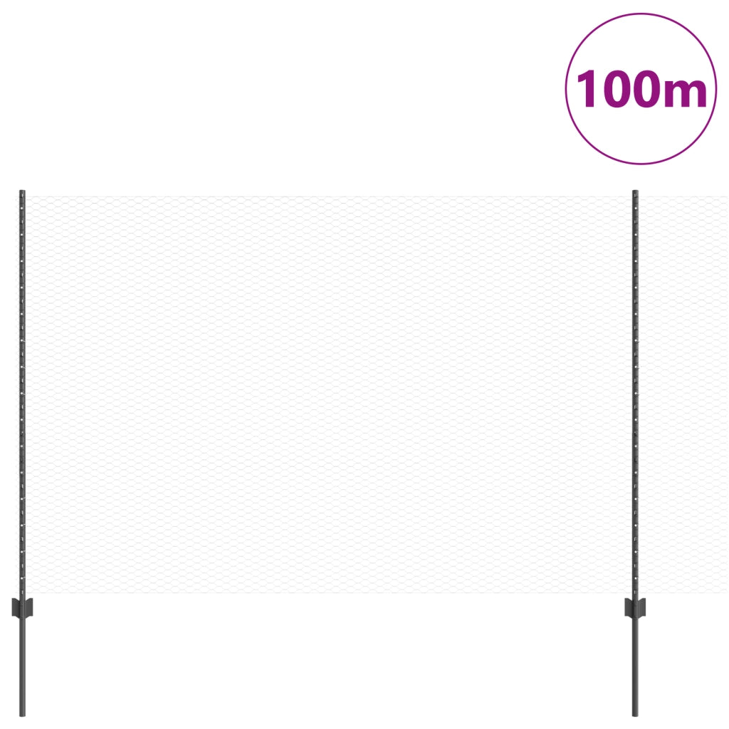 Pali per Recinzione 22 pcs U-Channel Grigio 150 cm Acciaio