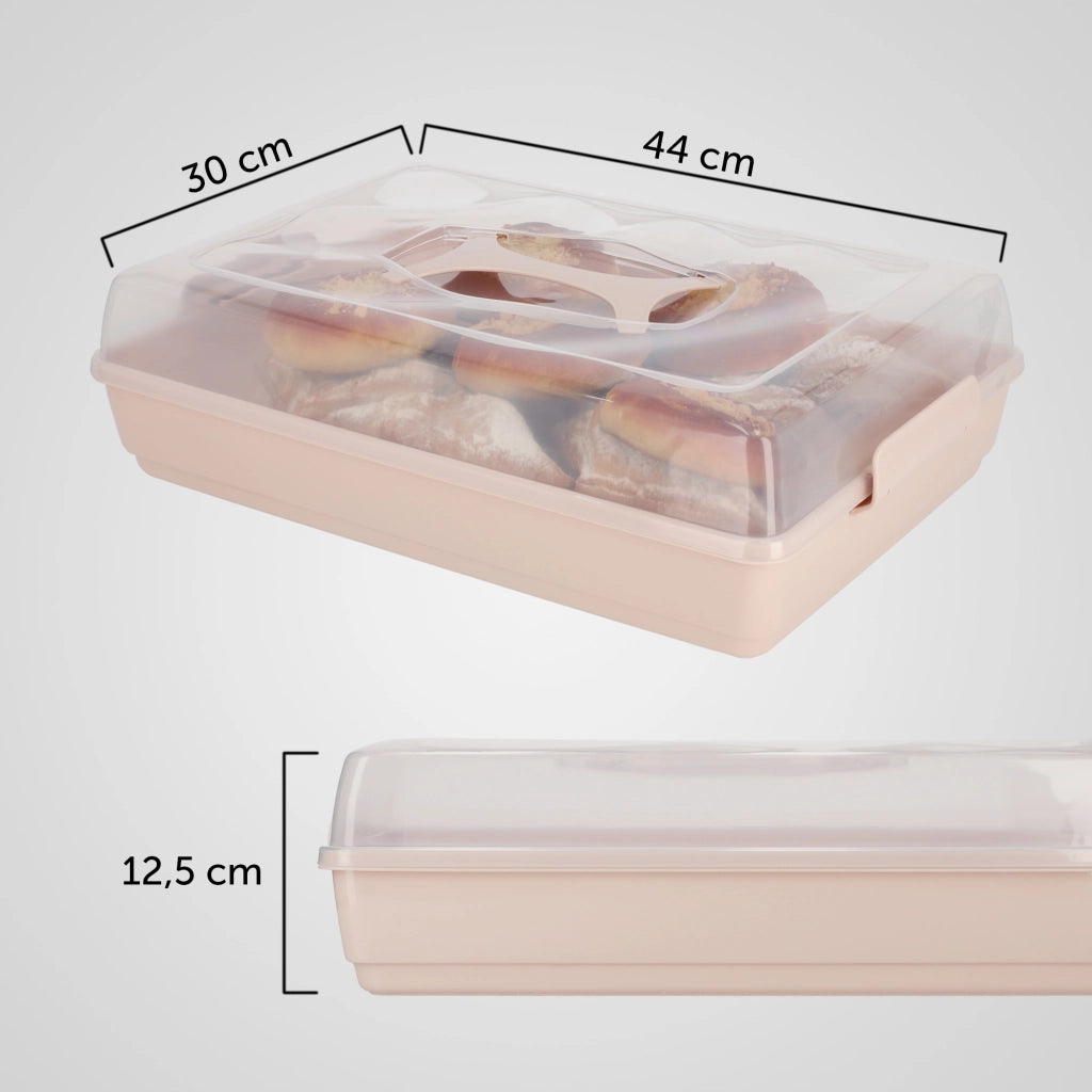 Contenitore in plastica KADAX per torte, pasticcini, scatola per torte, rettangolare, grande