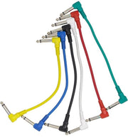 Cavi Guitarrali - Cavi Effetti - Silenziosi - Colorati - Cavi Pedali - 15 cm - Adatti per Chitarra - 6 pezzi