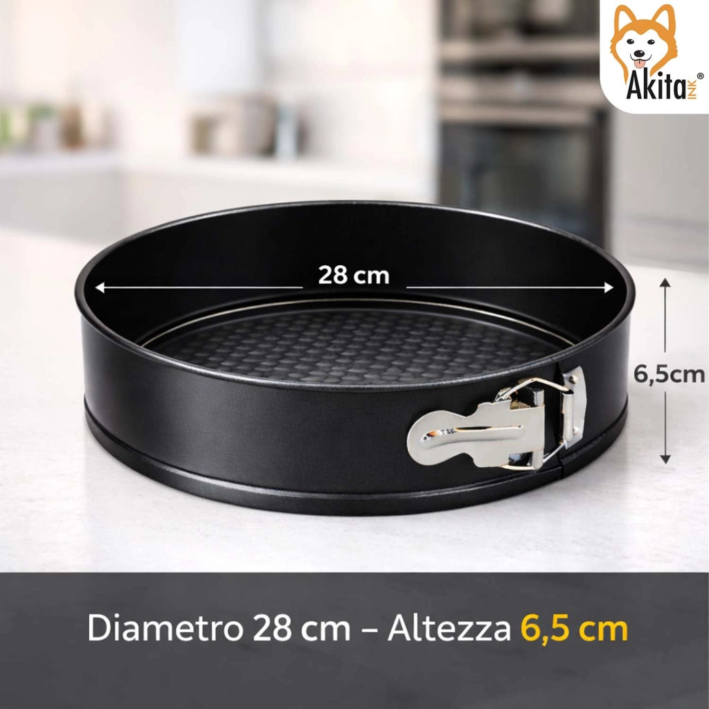 Akitaink Stampo Torta a Cerniera 28 cm Antiaderente
