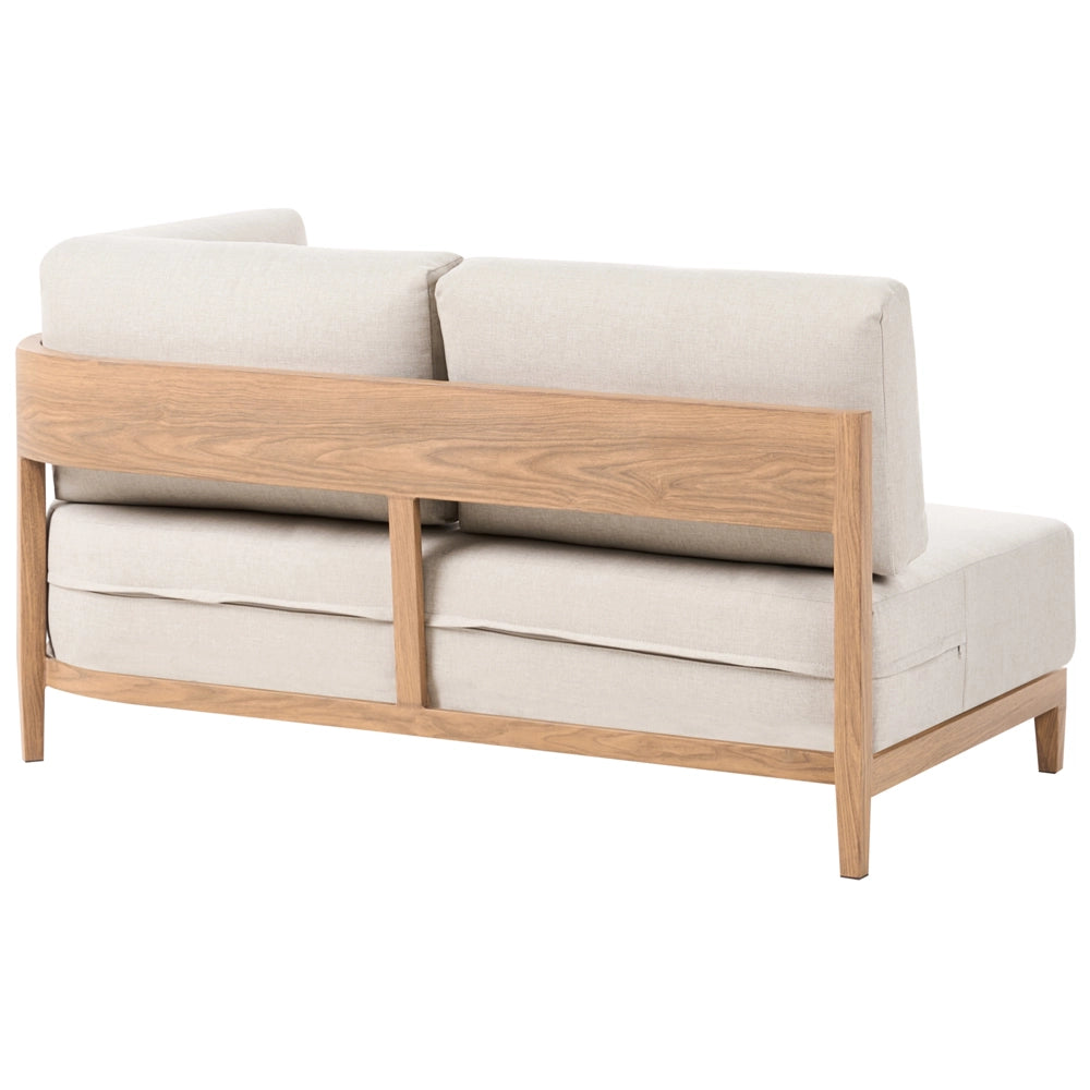 Divano da giardino 2 posti legno di acacia con cuscini marrone chiaro terrazza balcone stile moderno