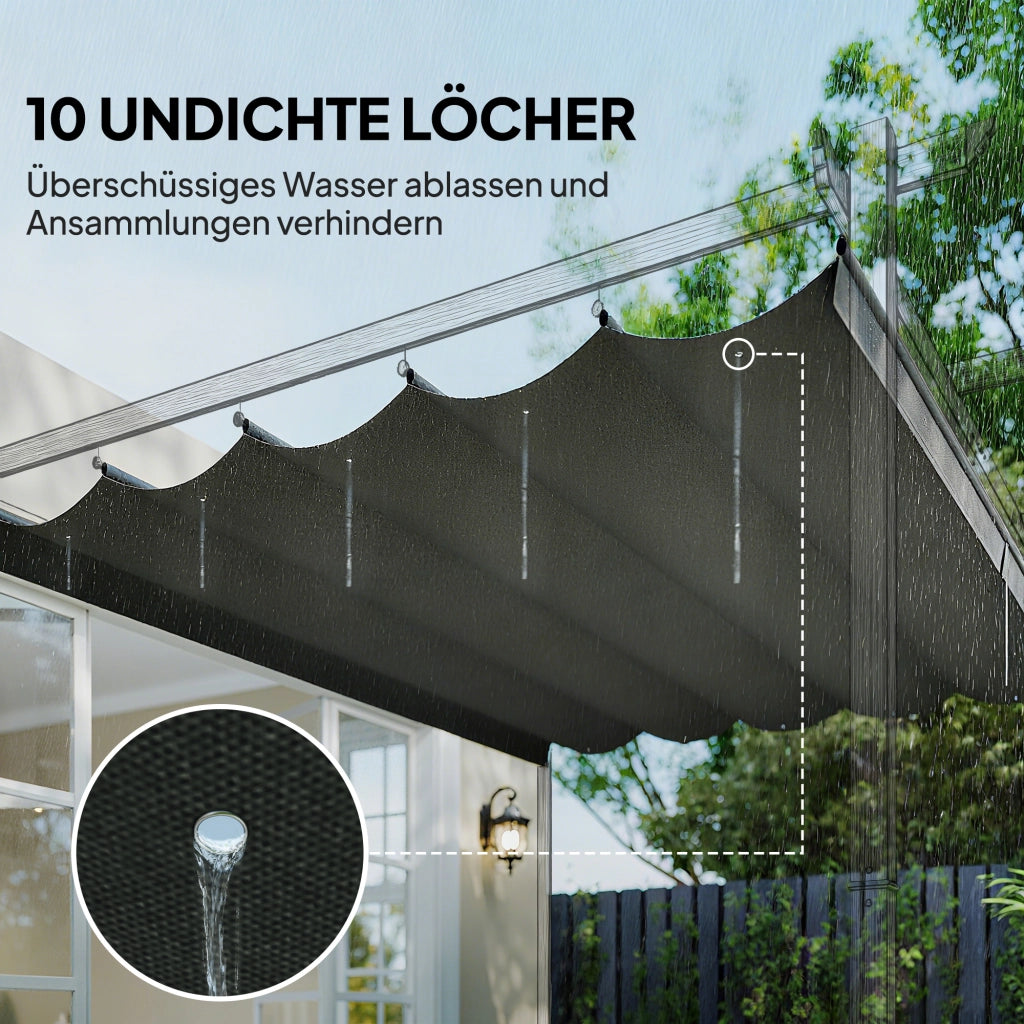 Tetto di ricambio per pergola 4x3m ¨C Xylo ¨C Retrattile poliestere grigio chiaro