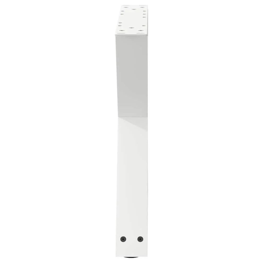 Set di 2 gambe regolabili per tavolino da caffè design moderno 60 x 42-43,3 cm acciaio bianco 02_0056995