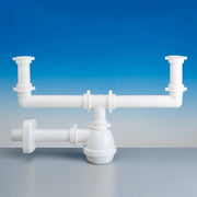 SIFONE 2 VIE SENZA PILETTA PER LAVELLO IN ACCIAIO/CERAMICA 11/2ø40   LIRA SPA