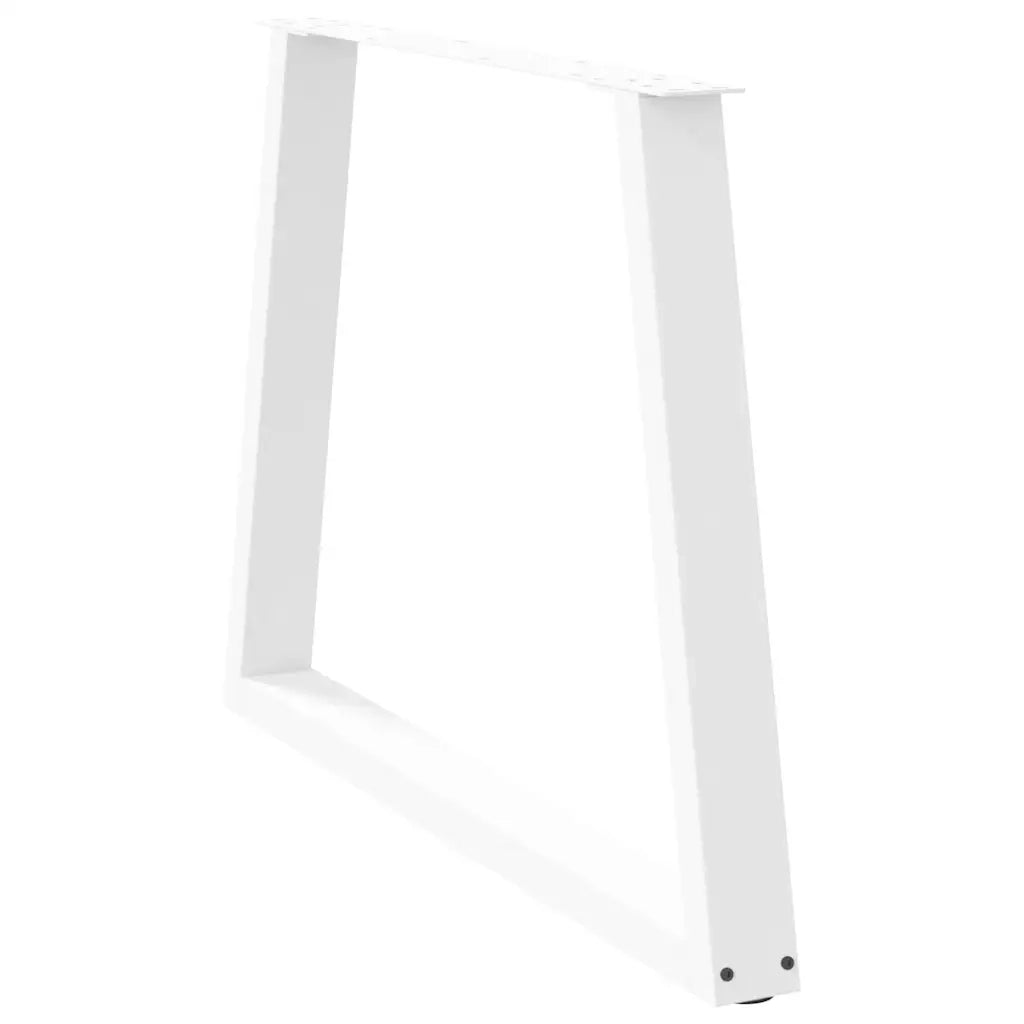 Gambe per tavolo da pranzo a forma di V 3 pz bianche 100x(72-73,3) cm in acciaio