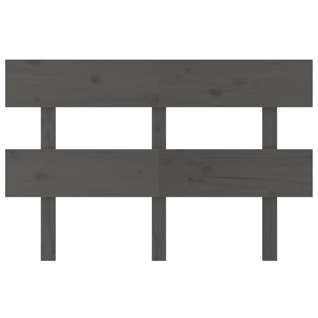 Testiera | Testata per Letto Grigia 138x3x81 cm in Legno Massello di Pino