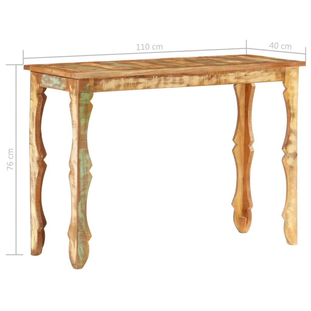 Tavolo Consolle 110x40x76 cm in Legno Massello di Recupero 286492