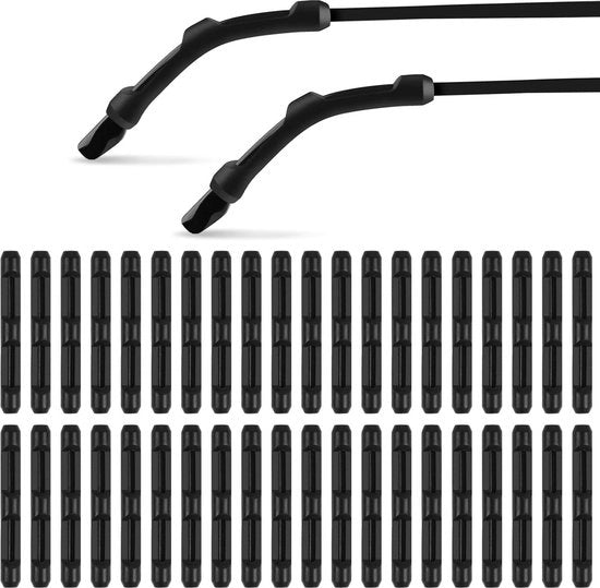 20 paia di cuscinetti e puntali in silicone morbidi - nero.