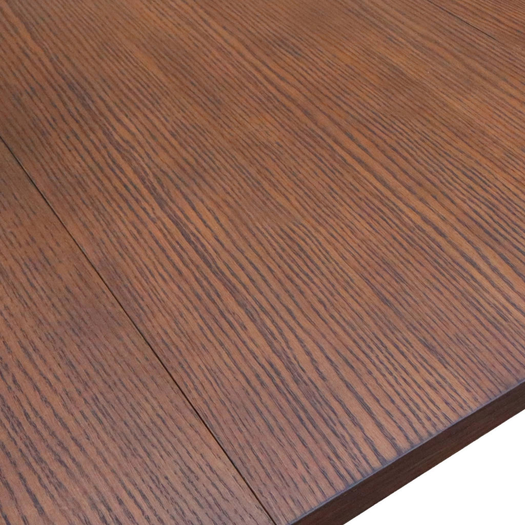 Tavolo da pranzo rettangolare allungabile in legno di hevea e quercia