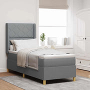 Letto a molle con materasso Grigio chiaro 80 x 200 cm Tessuto 3341861