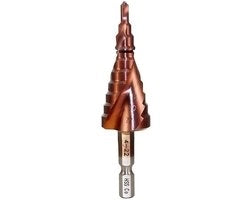 Trapano HSS M35 a 4-22 mm con testa a 60° per metallo e legno