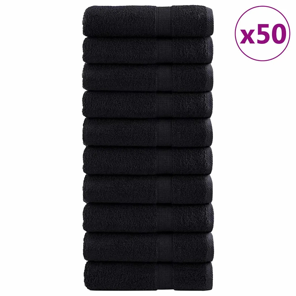 Asciugamano per Ospiti SOLUND 50 pcs Nero 50 x 100 cm 550 gsm 42007969