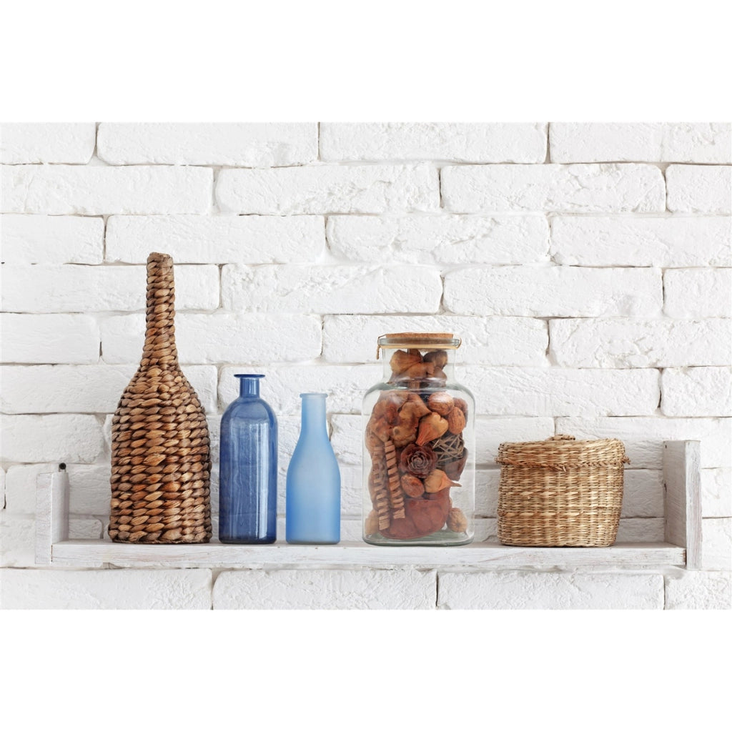 Vaso Decorativo Flora 110 con Fiori Secchi Marrone Chiaro