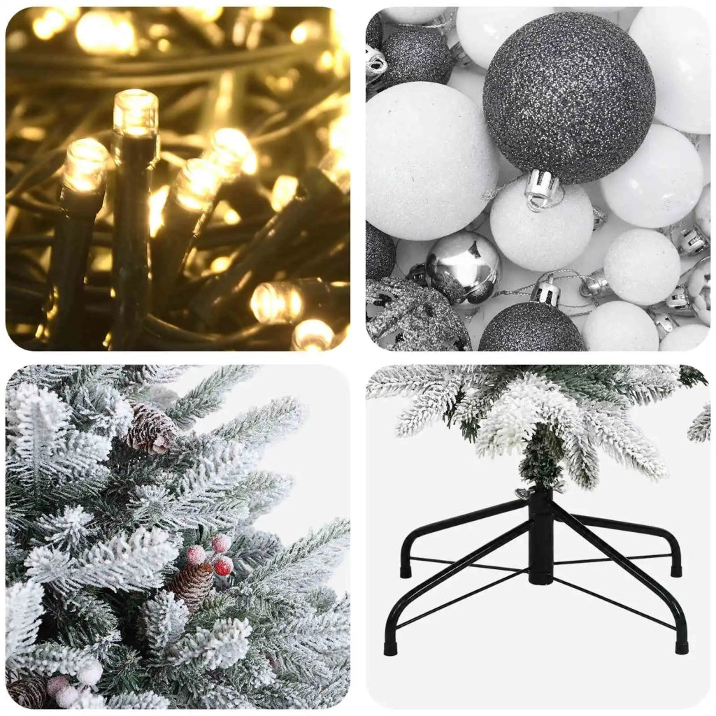 Albero di Natale artificiale con palline 180 cm 300 LED 3467222