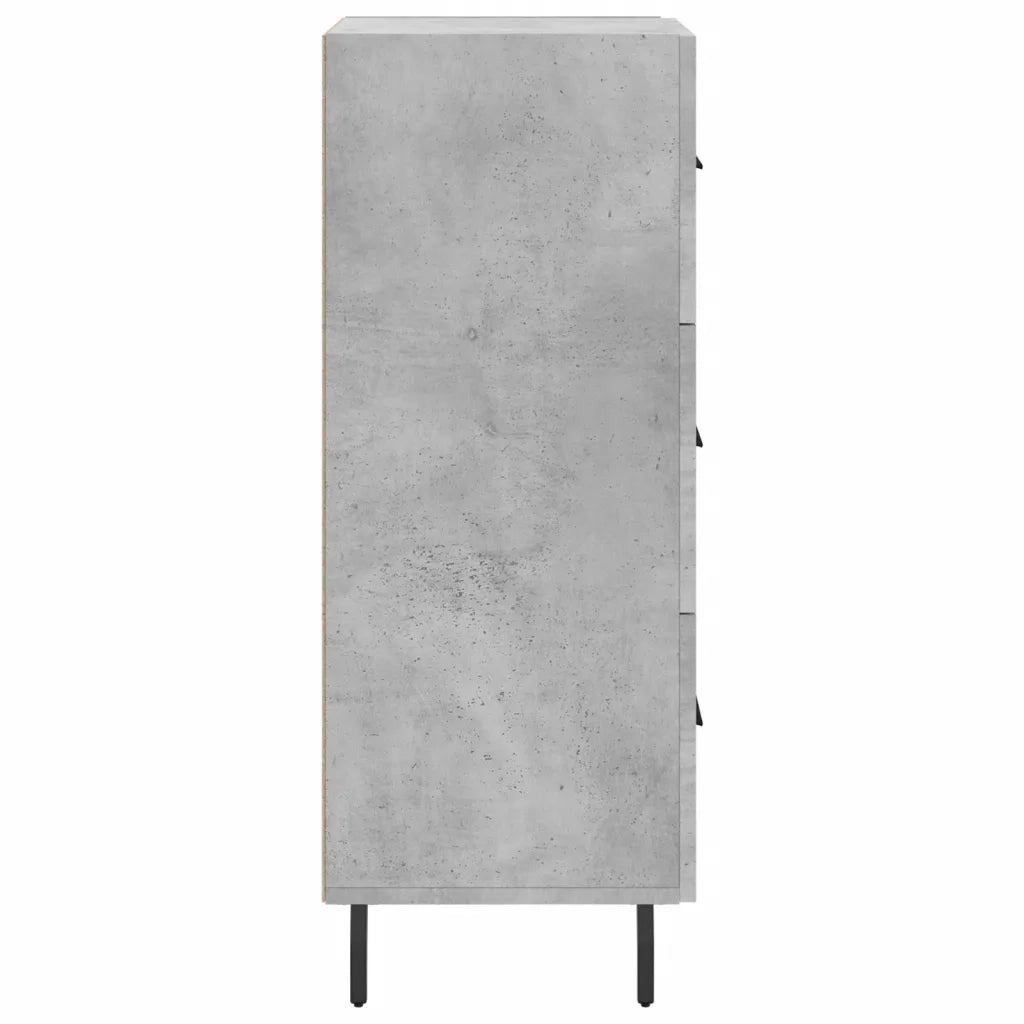 Credenza Grigio Cemento 34,5x34x90 cm in Legno Multistrato 828624