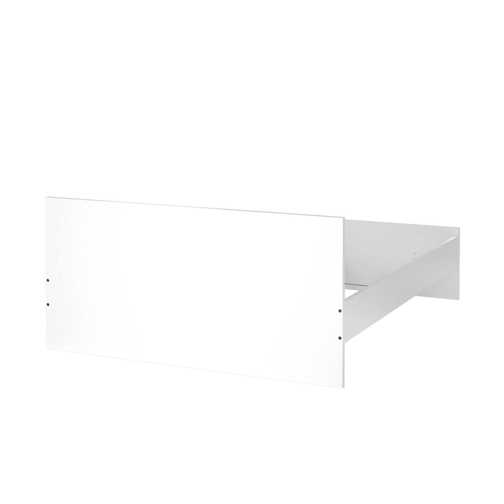Letto matrimoniale Nilofar, Sommier per camera da letto, Giroletto per stanza, Struttura porta materasso, 207x166 h80 cm, Bianco lucido