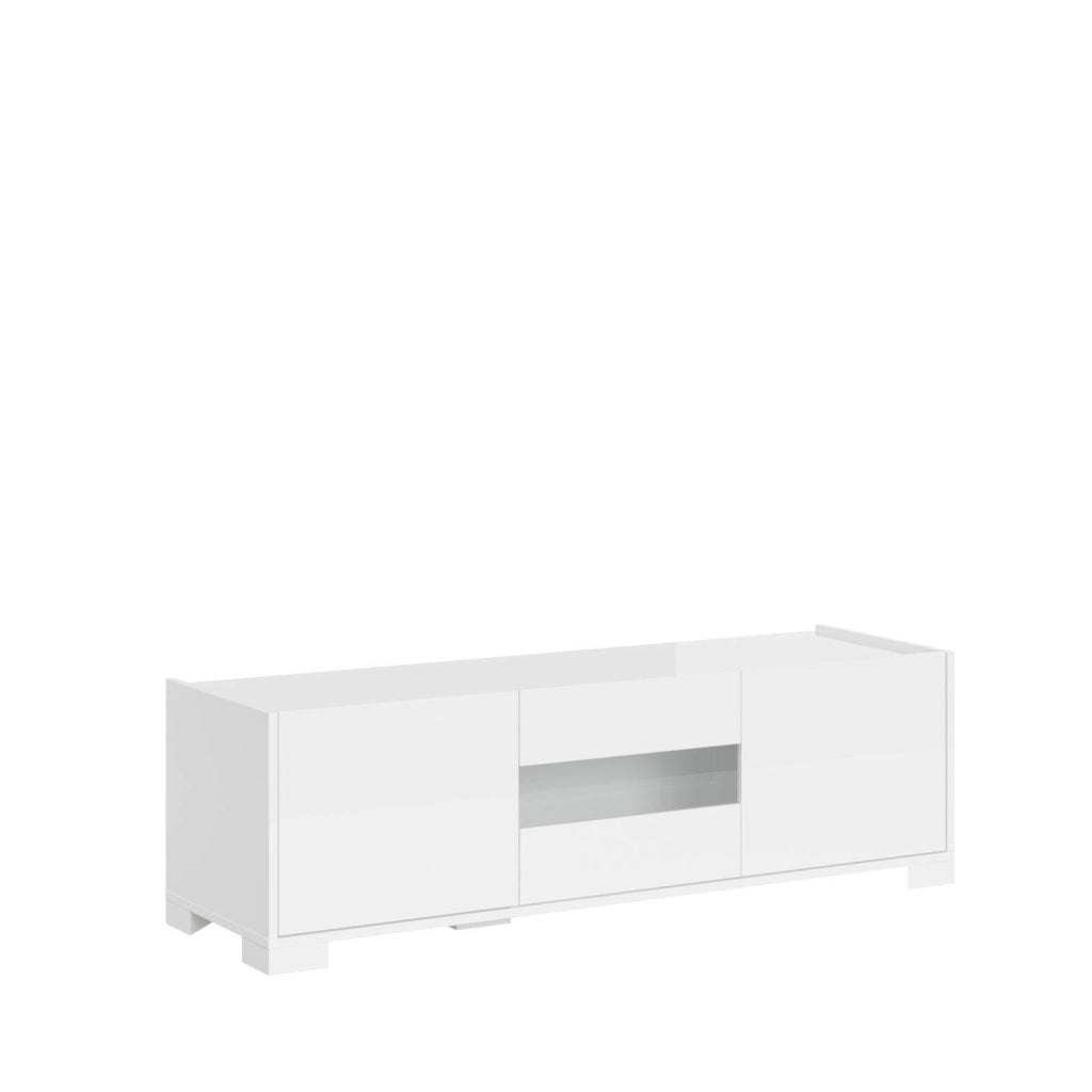 Porta TV 3 ante 130x40x40 cm bianco lucido - RIFLESSO