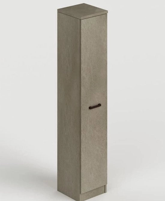 Cassettone con porta e 5 ripiani - Mobiliario multifunzionale - Altezza 182 cm - Larghezza 36 cm - Profondità 38 cm - Realizzato con materiale di alta qualità - Armadio per la conservazione