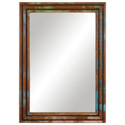 Specchio da Bagno 50x70 cm in Legno Massello di Acacia e Vetro 377593