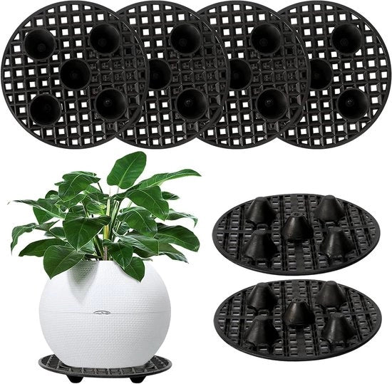 Set di sostegni per piante 6 pezzi griglia di drenaggio pannelli di plastica per vaso di fiori mesh-pads 20 cm griglia di drenaggio mesh per piatto rotondo standard griglia di drenaggio mesh per esterno giardino interno
