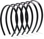 Set di bende per capelli antiscivolo - 6 pezzi - accessori per sport - confortevole e duraturo - nero - adatto per donne e uomini