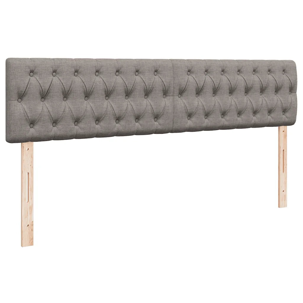 Struttura Letto Pouf con Materassi Tortora 180x200cm in Tessuto 3312019