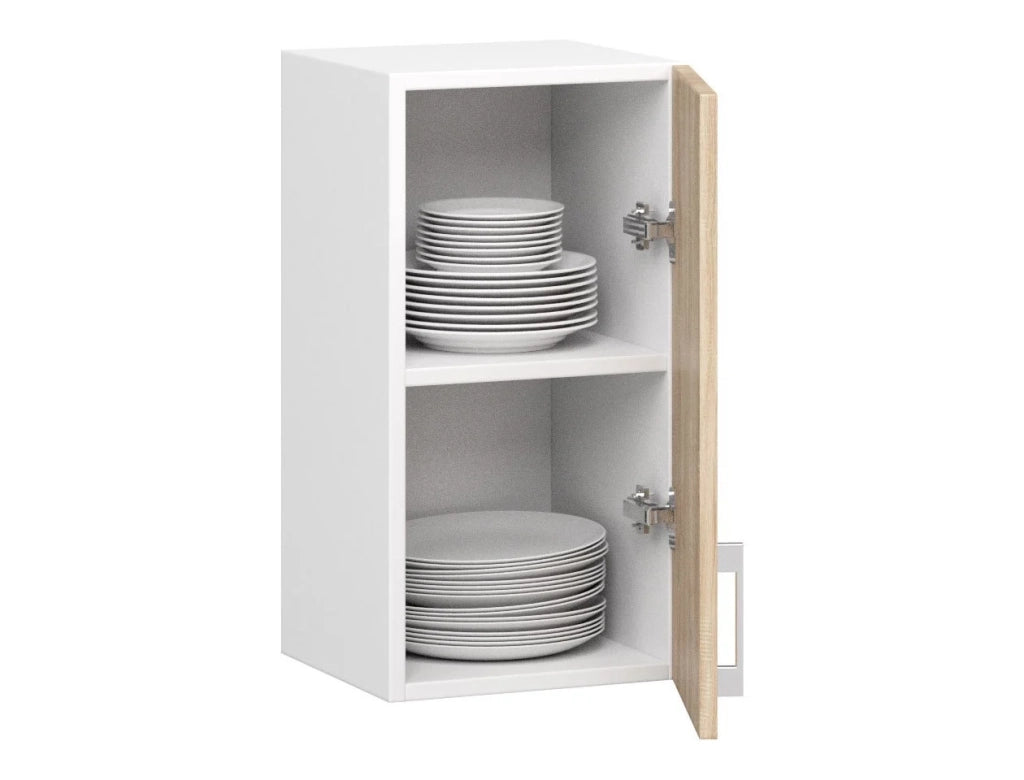 Mobile da cucina pensile sistema AKORD LIMA Bianco 30 cm 1 anta inserto frontale Sonoma Quercia 30x30,5x58 cm