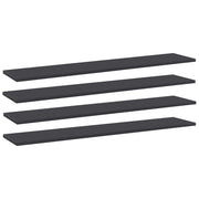 Ripiani per Libreria 4 pz Grigi 100x20x1,5 cm Truciolato cod mxl 59295