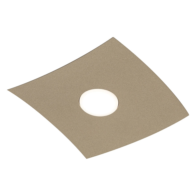 Plafoniera Spinnaker 1 elemento, lampada da soffitto e parete a LED, attacco GX53, design moderno, finitura sabbia, IP20 - Rossini Group