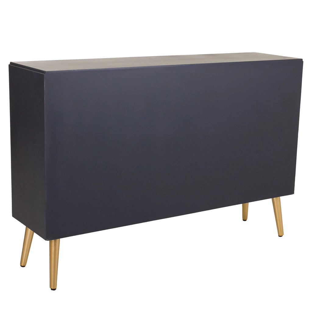 Credenza in legno grigio scuro 121,5x34x81,5h