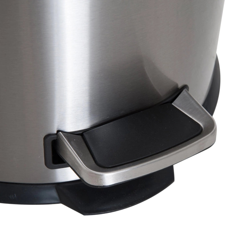 Cestino a pedale da 30 l in acciaio inox con secchio interno