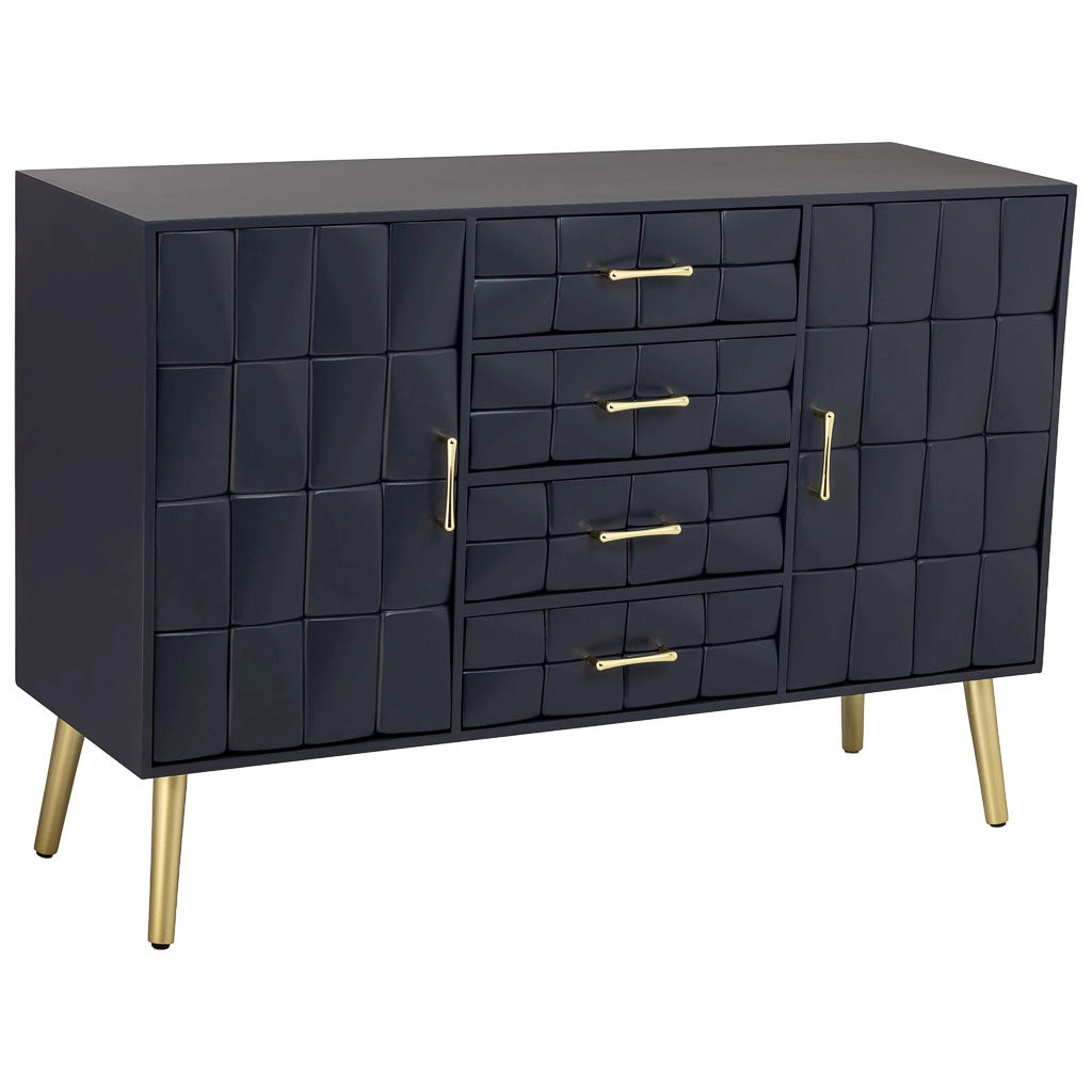 Credenza in legno nero 120x40.5x81h cm