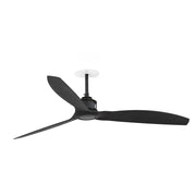 FARO Ventilatore da soffitto con pale in nero opaco motore DC 6 velocita regolabili funzione inversa compatibile TUYA per controllo domotico design resistente e adatto a soffitti inclinati