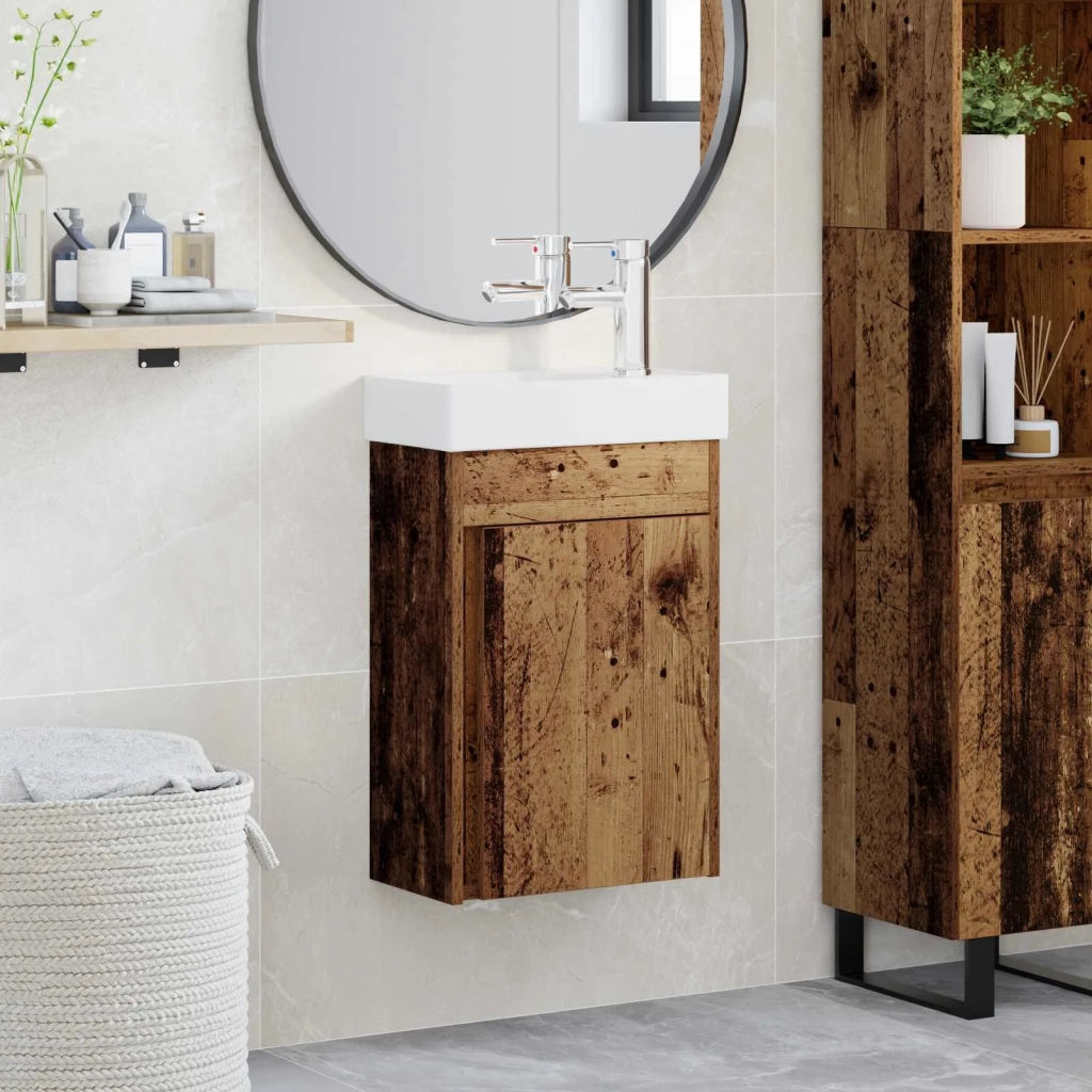 Mobile bagno con rubinetto Legno antico 40,5 x 22,5 x 62 cm