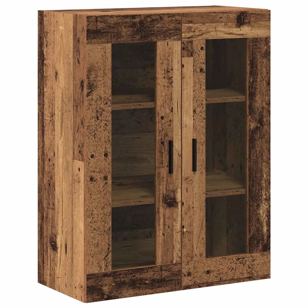 Credenza 2 pz | Madia | Buffet da pranzo | Armadio da pranzo Legno vecchio Legno Stratificato e Vetro
