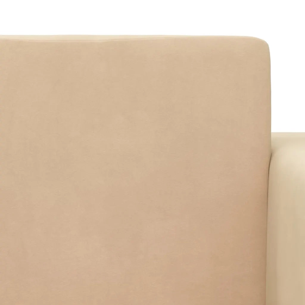 Divano per Bambini Crema in Morbido Peluche