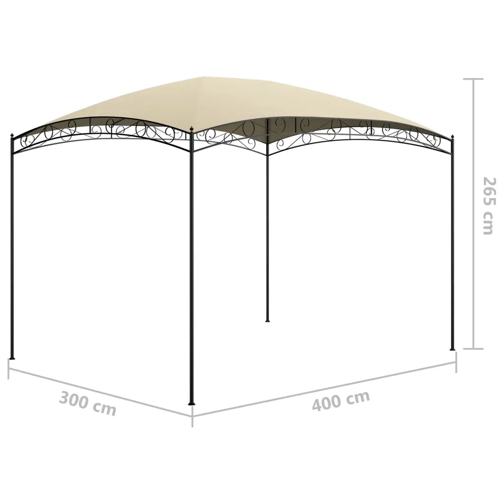 Gazebo 3x4x2,65 m Crema 180 g/mÂ²