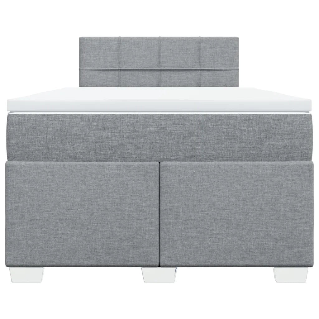 vidaXL Giroletto a Molle con Materasso Grigio Chiaro 120x190cm Tessuto