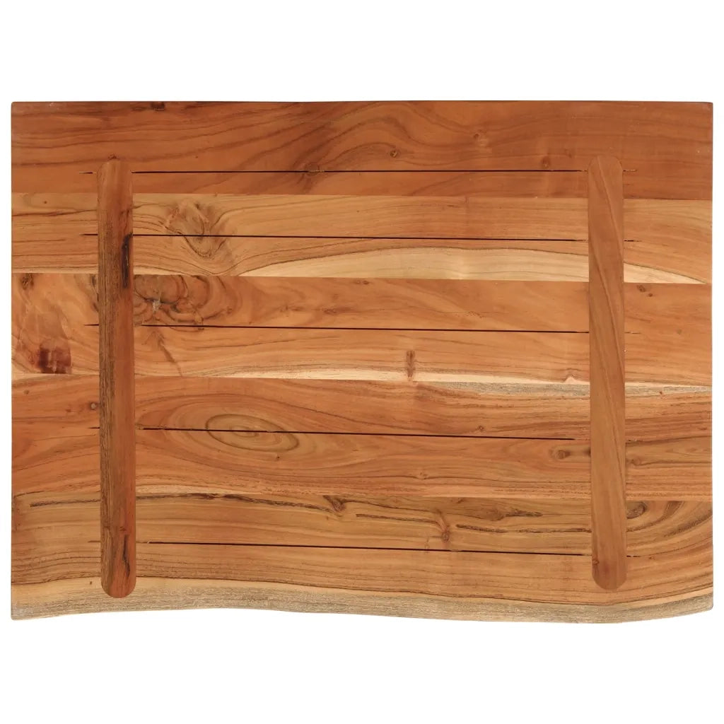 Piano Bagno 80x60x3,8 cm Rettangolare Legno Massello di Acacia 370308