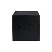 Tavolino cubo Radix in legno di teak nero