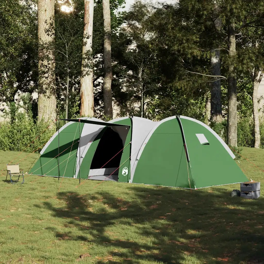Tenda da Campeggio a Cupola per 8 Persone-Tenda per Escursionismo Verde Impermeabile