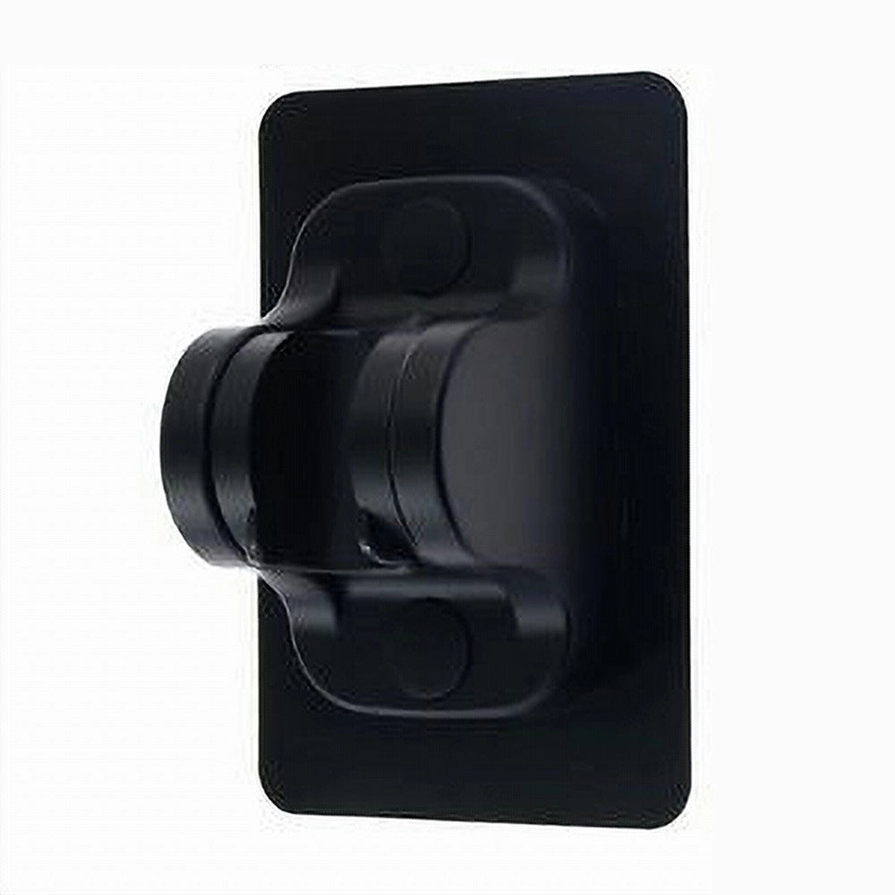 Trade Shop - Supporto Per Soffione Doccia Adesivo Angolo Regolabile Parete Staffa Nero 87138 -