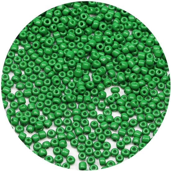 Kralen in vetro 4 mm verde per filigrana, 6/0 per bracciali, per gioielli fai da te (verde)
